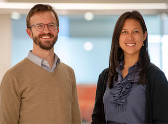 Two Con Edison employees who specialize in energy savings. 