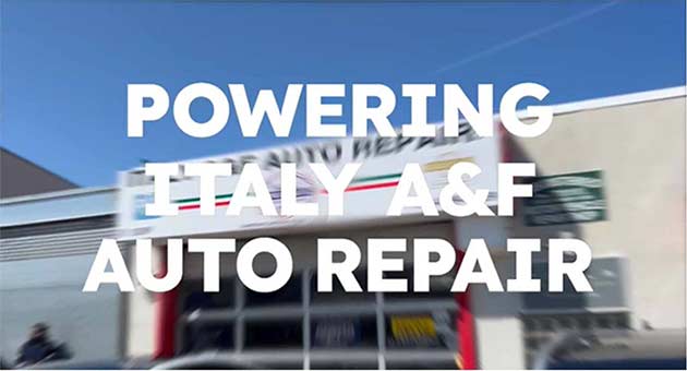 An autobody storefront.